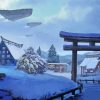 Japanese Winter Town Diamond Painting