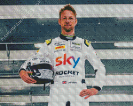 Jenson Race Car Driver Diamond Painting