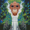 Jungle Monkey Waterfall Diamond Painting