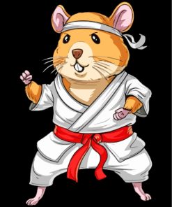 Karate Mouse Diamond Painting