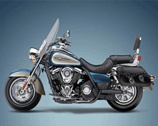 Kawasaki Vulcan Classic Mootorcycle Diamond Painting