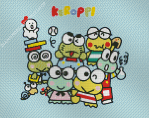 Keroppi Family Diamond Painting