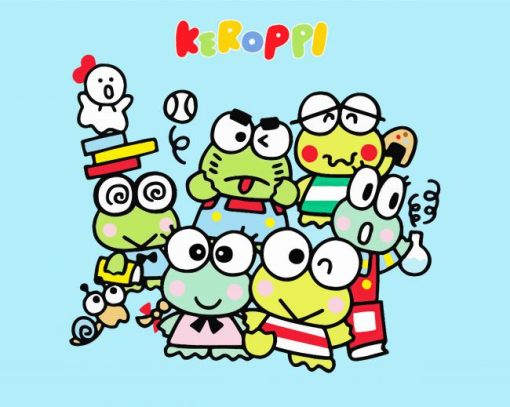 Keroppi Family Diamond Painting