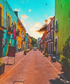 Mexican Alley Houses Diamond Painting