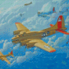 Military B17 Flying Fortress Diamond Painting