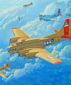 Military B17 Flying Fortress Diamond Painting