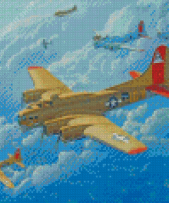 Military B17 Flying Fortress Diamond Painting