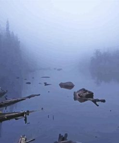 Misty Lake Diamond Painting