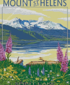 Mount St Helens National Park Poster Diamond Painting