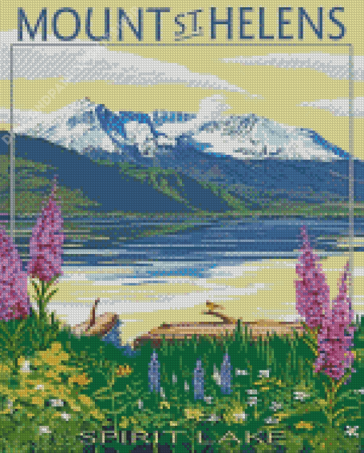 Mount St Helens National Park Poster Diamond Painting