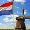 Netherlands Flag And Mill Tower Diamond Painting