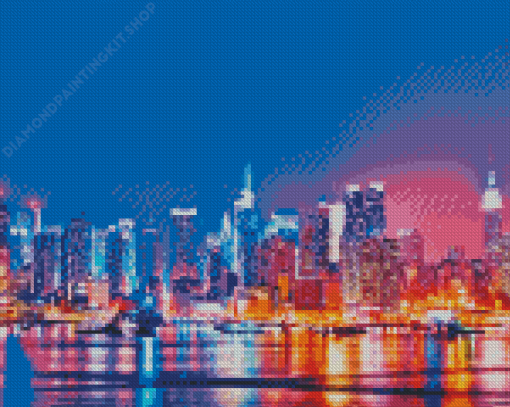 New York At Night Diamond Painting