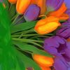 Orange Purple Tulips Diamond Painting