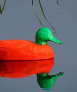 Orange And Green Duck Diamond Painting