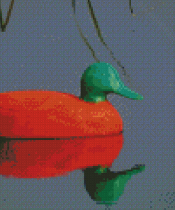 Orange And Green Duck Diamond Painting