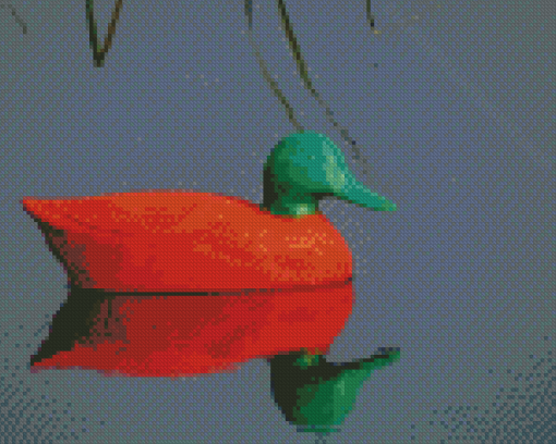 Orange And Green Duck Diamond Painting