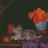 Playful Kitten Diamond Painting