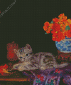 Playful Kitten Diamond Painting