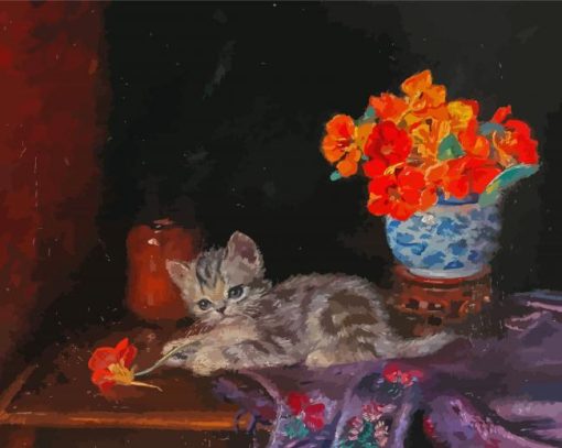 Playful Kitten Diamond Painting