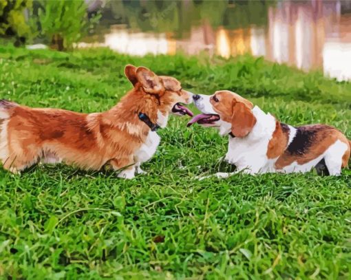 Playful Puppies Diamond Painting