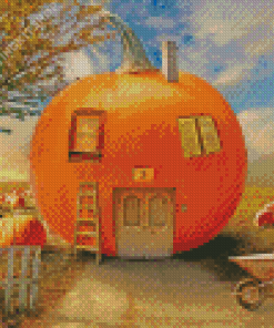 Pumpkin House Diamond Painting