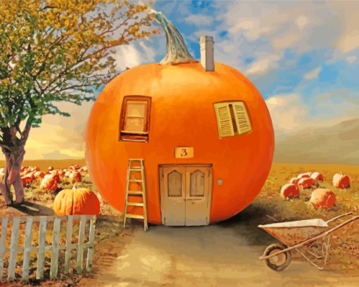 Pumpkin House Diamond Painting