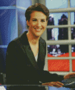 Rachel Maddow On Set Of The Rachel Maddow Show Diamond Painting