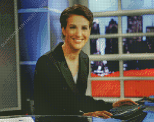 Rachel Maddow On Set Of The Rachel Maddow Show Diamond Painting