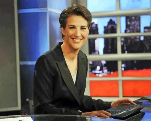 Rachel Maddow On Set Of The Rachel Maddow Show Diamond Painting