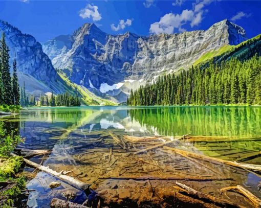 Rawson Lake Alberta Canada Diamond Painting