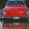 Red Karmann Ghia Reflection Diamond Painting