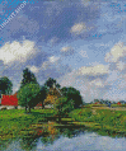 River Near Dunkirk By Eugene Boudin Diamond Painting