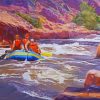 River Rafting With Friend Diamond Painting