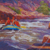 River Rafting With Friend Diamond Painting