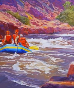 River Rafting With Friend Diamond Painting