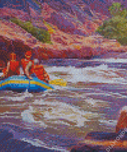 River Rafting With Friend Diamond Painting