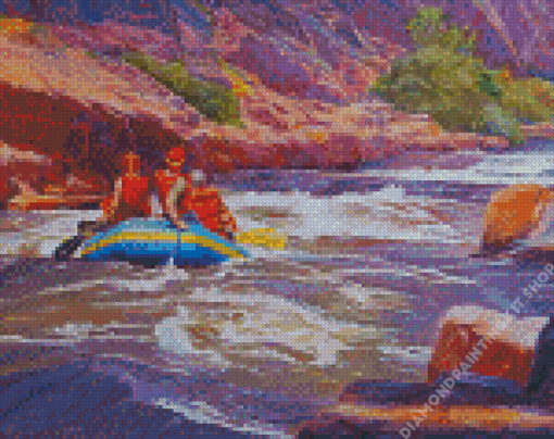 River Rafting With Friend Diamond Painting