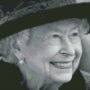 Black And White Queen Elizabeth Diamond Painting