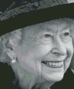 Black And White Queen Elizabeth Diamond Painting