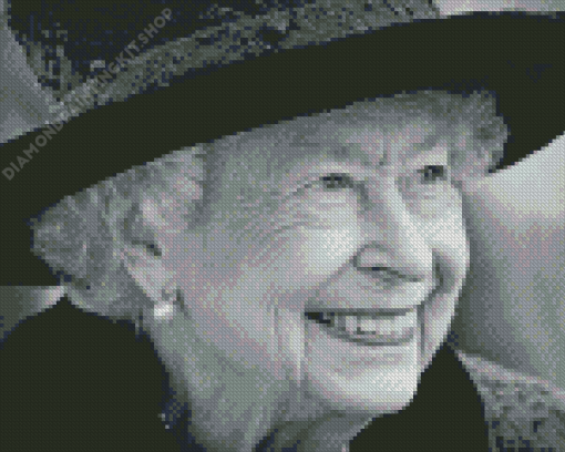 Black And White Queen Elizabeth Diamond Painting