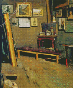 Studio Of The Rue Visconti By Frederic Bazille Diamond Painting