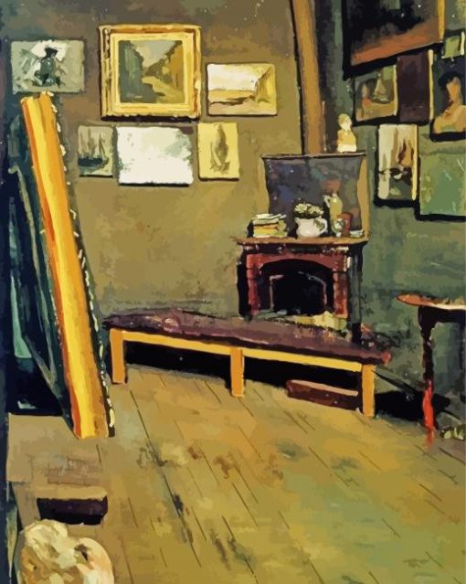 Studio Of The Rue Visconti By Frederic Bazille Diamond Painting