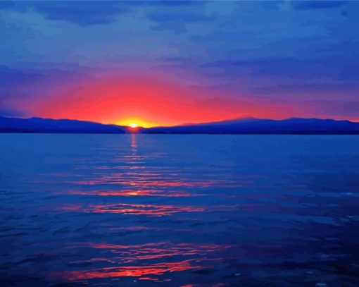 Sunrise Over Lake Champlain Vermont Diamond Painting