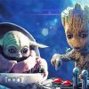 The Groot And Baby Yoda Diamond Painting