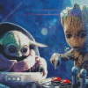 The Groot And Baby Yoda Diamond Painting