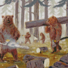 The Lumberjack Bears Diamond Painting