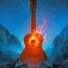 The Flaming Guitar Diamond Painting