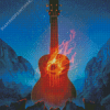 The Flaming Guitar Diamond Painting