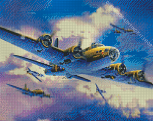 The Memphis Belle B17 Bomber Airplane Diamond Painting