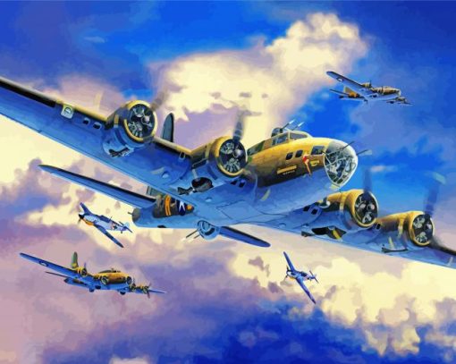 The Memphis Belle B17 Bomber Airplane Diamond Painting